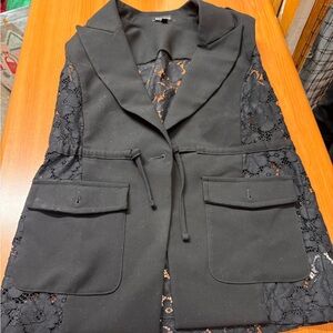 Express Black Lace Detail Jacket